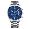 NIBOSI Men's Fine Fashion Premium Top Quality Triple Dial Stainless Steel Watch - Divine Inspiration Styles