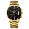 NIBOSI Men's Fine Fashion Premium Top Quality Triple Dial Stainless Steel Watch - Divine Inspiration Styles