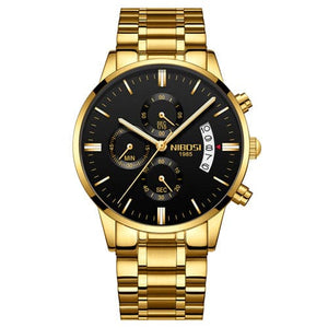NIBOSI Men's Fine Fashion Premium Top Quality Triple Dial Stainless Steel Watch - Divine Inspiration Styles