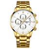 NIBOSI Men's Fine Fashion Premium Top Quality Triple Dial Stainless Steel Watch - Divine Inspiration Styles