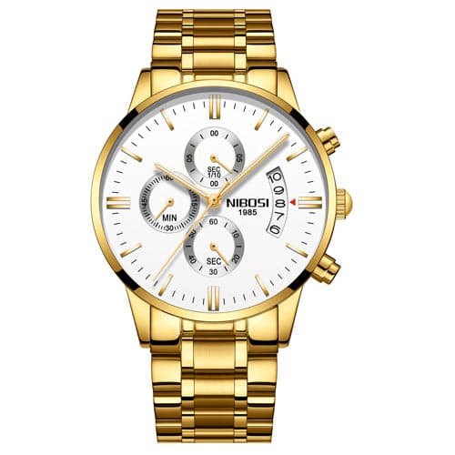 NIBOSI Men's Fine Fashion Premium Top Quality Triple Dial Stainless Steel Watch - Divine Inspiration Styles