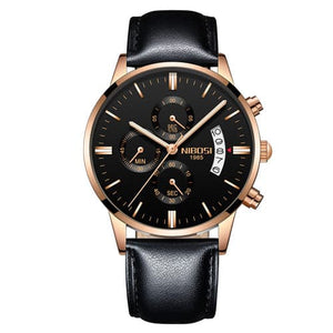 NIBOSI Men's Fine Fashion Premium Top Quality Triple Dial Stainless Steel Watch - Divine Inspiration Styles