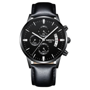NIBOSI Men's Fine Fashion Premium Top Quality Triple Dial Stainless Steel Watch - Divine Inspiration Styles