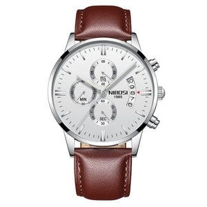 NIBOSI Men's Fine Fashion Premium Top Quality Triple Dial Stainless Steel Watch - Divine Inspiration Styles