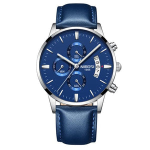 NIBOSI Men's Fine Fashion Premium Top Quality Triple Dial Stainless Steel Watch - Divine Inspiration Styles