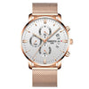 NIBOSI Men's Fine Fashion Premium Top Quality Triple Dial Stainless Steel Watch - Divine Inspiration Styles