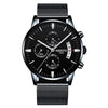 NIBOSI Men's Fine Fashion Premium Top Quality Triple Dial Stainless Steel Watch - Divine Inspiration Styles