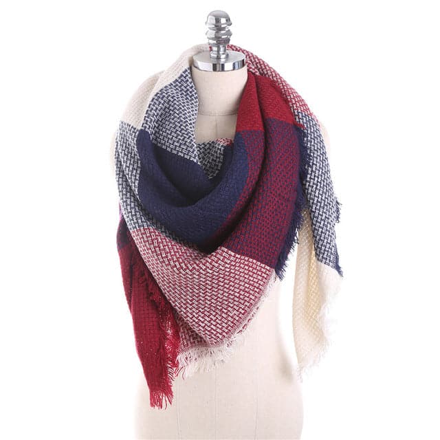 NARELLA Women's Luxury Fashion Warm Winter Plaid Cashmere Shawl Blanket Scarf - Divine Inspiration Styles