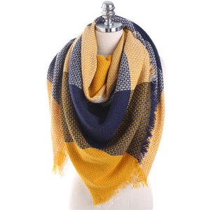 NARELLA Women's Luxury Fashion Warm Winter Plaid Cashmere Shawl Blanket Scarf - Divine Inspiration Styles