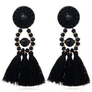 HCL Women's Elegant Fashion Vintage Statement Tassel Earrings - Divine Inspiration Styles