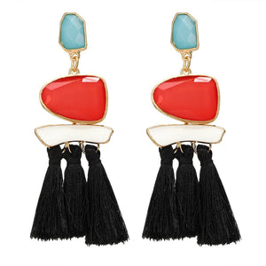 HCL Women's Elegant Fashion Vintage Statement Tassel Earrings - Divine Inspiration Styles