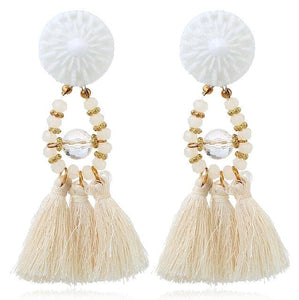 HCL Women's Elegant Fashion Vintage Statement Tassel Earrings - Divine Inspiration Styles