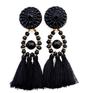 HCL Women's Elegant Fashion Vintage Statement Tassel Earrings - Divine Inspiration Styles