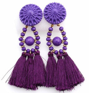 HCL Women's Elegant Fashion Vintage Statement Tassel Earrings - Divine Inspiration Styles