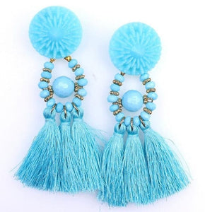 HCL Women's Elegant Fashion Vintage Statement Tassel Earrings - Divine Inspiration Styles