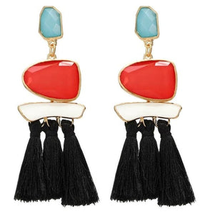 HCL Women's Elegant Fashion Vintage Statement Tassel Earrings - Divine Inspiration Styles