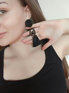 HCL Women's Elegant Fashion Vintage Statement Tassel Earrings - Divine Inspiration Styles