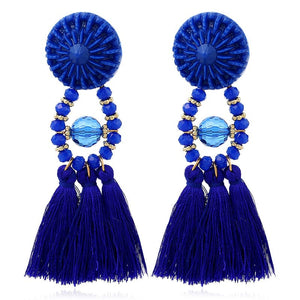 HCL Women's Elegant Fashion Vintage Statement Tassel Earrings - Divine Inspiration Styles