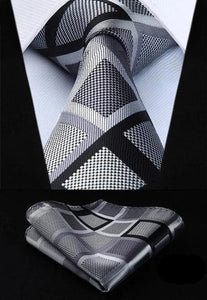 HARRINGTON Design Men's Fashion Silk Necktie & Matching Handkerchief Set - Divine Inspiration Styles