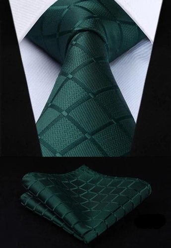HARRINGTON Design Men's Fashion Silk Necktie & Matching Handkerchief Set - Divine Inspiration Styles