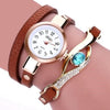 DUOYA Women's Fine Fashion Genuine Leather Gemstone Bracelet Watch - Divine Inspiration Styles