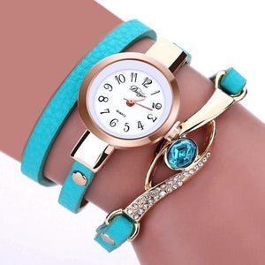 DUOYA Women's Fine Fashion Genuine Leather Gemstone Bracelet Watch - Divine Inspiration Styles