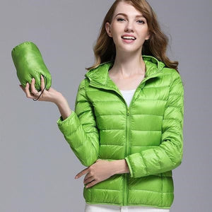 GODLIKE Women's Pure Color Trendy Autumn Winter Spring Fashion Ultralight Parka Jacket - Divine Inspiration Styles