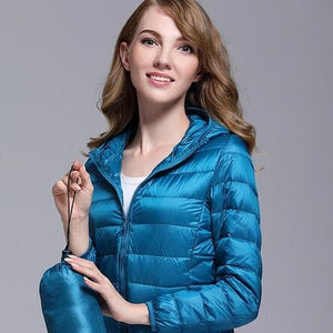 GODLIKE Women's Pure Color Trendy Autumn Winter Spring Fashion Ultralight Parka Jacket - Divine Inspiration Styles