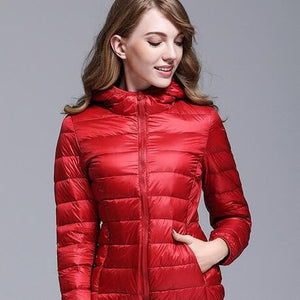 GODLIKE Women's Pure Color Trendy Autumn Winter Spring Fashion Ultralight Parka Jacket - Divine Inspiration Styles