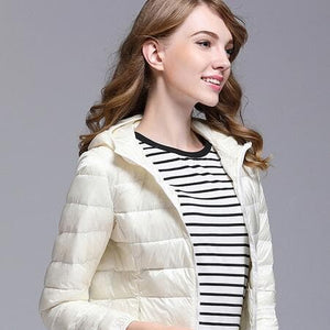 GODLIKE Women's Pure Color Trendy Autumn Winter Spring Fashion Ultralight Parka Jacket - Divine Inspiration Styles