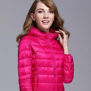 GODLIKE Women's Pure Color Trendy Autumn Winter Spring Fashion Ultralight Parka Jacket - Divine Inspiration Styles