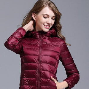 GODLIKE Women's Pure Color Trendy Autumn Winter Spring Fashion Ultralight Parka Jacket - Divine Inspiration Styles