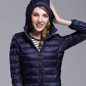GODLIKE Women's Pure Color Trendy Autumn Winter Spring Fashion Ultralight Parka Jacket - Divine Inspiration Styles