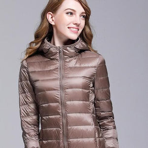 GODLIKE Women's Pure Color Trendy Autumn Winter Spring Fashion Ultralight Parka Jacket - Divine Inspiration Styles