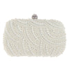 MOJOYCE Women's Fashion Premium Quality Oval Shaped Pearl Beaded Clutch Bag - Divine Inspiration Styles