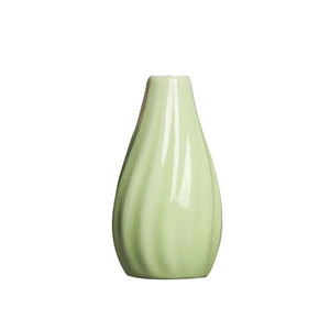 SOLEDI Ceramic Wavy Stripes Flower Vase for Home Decorations - Divine Inspiration Styles