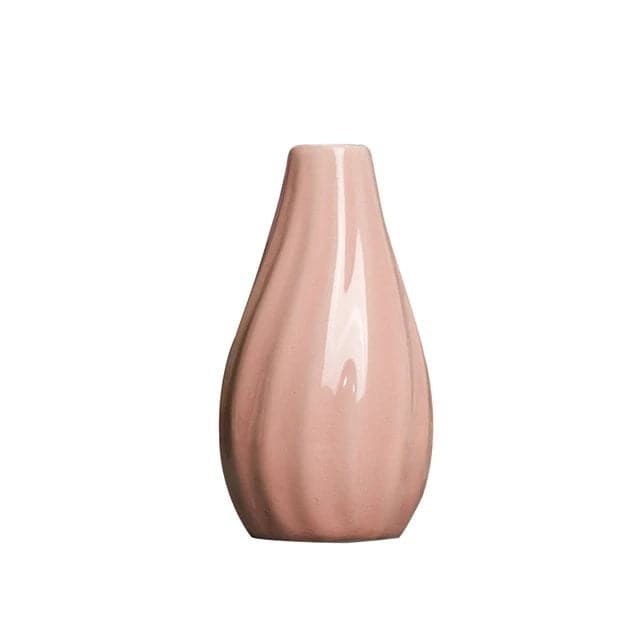 SOLEDI Ceramic Wavy Stripes Flower Vase for Home Decorations - Divine Inspiration Styles