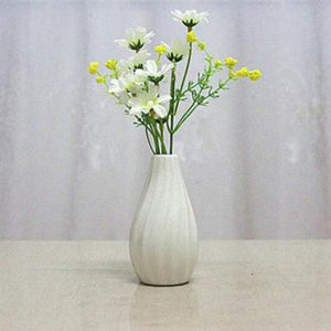 SOLEDI Ceramic Wavy Stripes Flower Vase for Home Decorations - Divine Inspiration Styles
