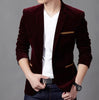 MKASS Men's Premium Quality Velvet Business Blazer Suit Jacket - Divine Inspiration Styles