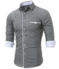 T-BIRD Men's Business Casual Fashion 3/4 Long Sleeves Social Dress Shirt - Divine Inspiration Styles