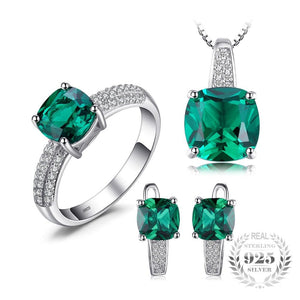 JWP Women's Fine Fashion 8.7ct Lab-Created Emerald Jewelry Set - Divine Inspiration Styles