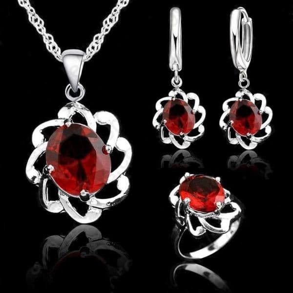 JEMMIN Women's Genuine Vintage Garnet Jewelry Set - Divine Inspiration Styles