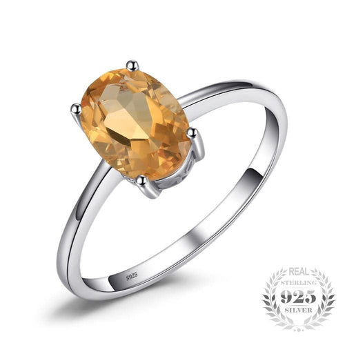 JWP Women's Fine Fashion Genuine Natural 1.1ct Citrine Solitaire Ring - Divine Inspiration Styles