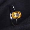 JWP Women's Fine Fashion Genuine Natural 1.1ct Citrine Solitaire Ring - Divine Inspiration Styles