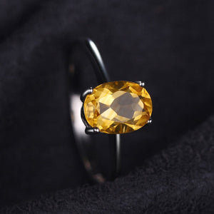 JWP Women's Fine Fashion Genuine Natural 1.1ct Citrine Solitaire Ring - Divine Inspiration Styles