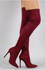 TAMANNA Women's Elegant Fine Fashion Elastic Velvet Thigh High Dress Boots - Divine Inspiration Styles