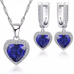 JEMMIN Women's Genuine Blue Sapphire Jewelry Set - Divine Inspiration Styles