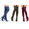 TAMANNA Women's Elegant Fine Fashion Elastic Velvet Thigh High Dress Boots - Divine Inspiration Styles