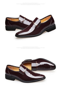 QFFAZ Men's Genuine Leather Formal Wedding Party & Business Dress Shoes - Divine Inspiration Styles