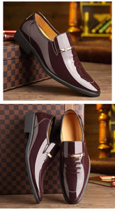 QFFAZ Men's Genuine Leather Formal Wedding Party & Business Dress Shoes - Divine Inspiration Styles